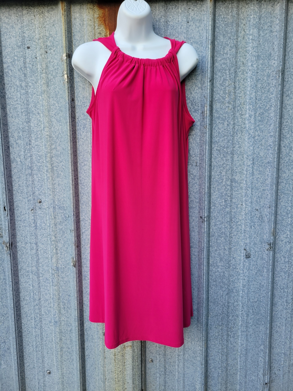 MSK Fuchsia Sleeveless Midi Dress